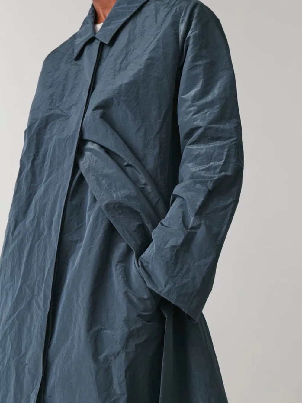 NWT COS Blue Crinkled Technical Coat - Picture 2 of 5